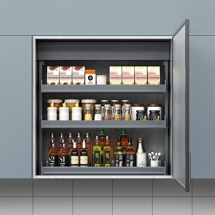 Gabinete elevador automático sensible al tacto de tres capas para cocina